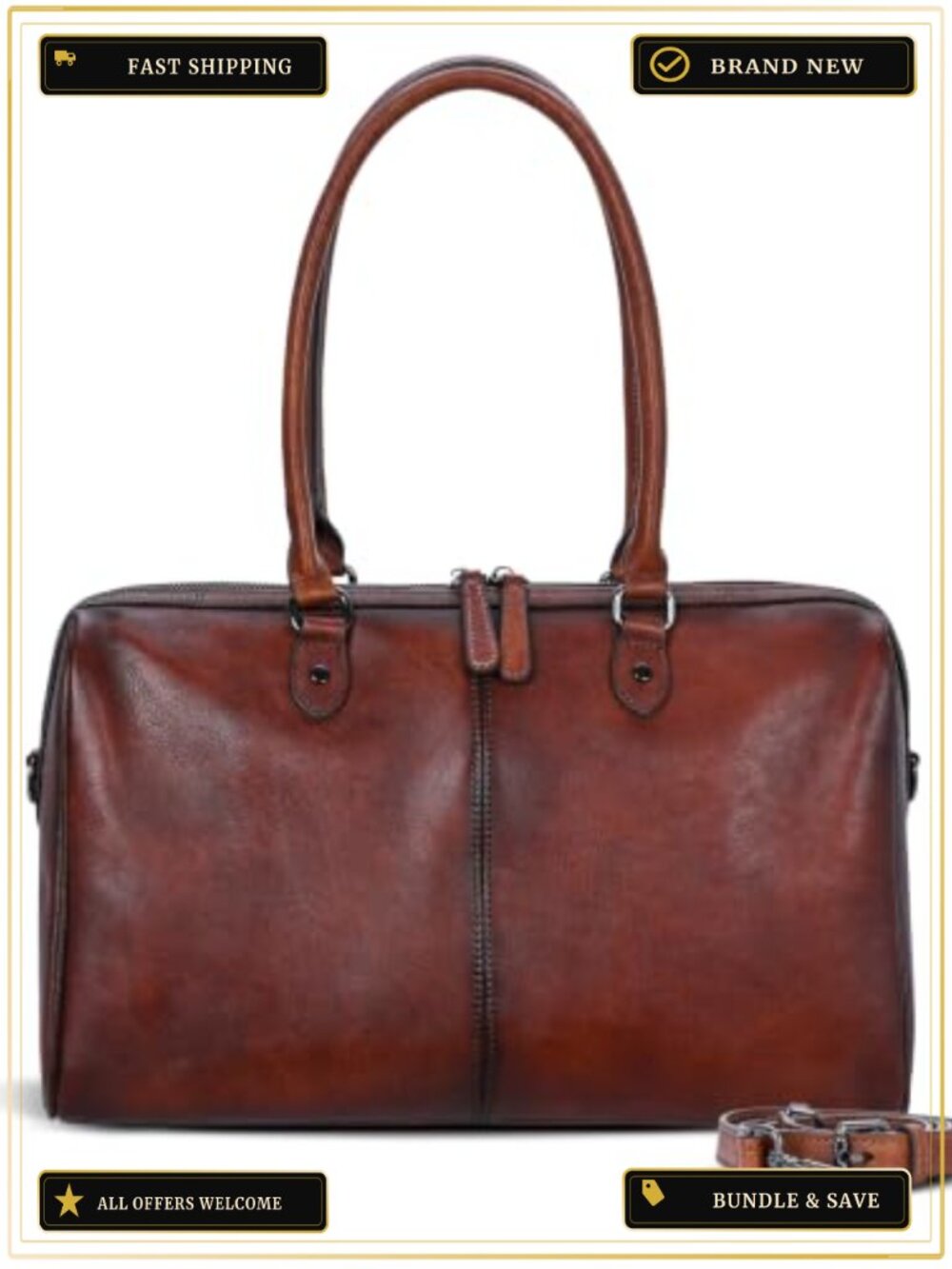 Genuine Leather Satchel Handbag Women Shoulder Bag Tote Crossbody